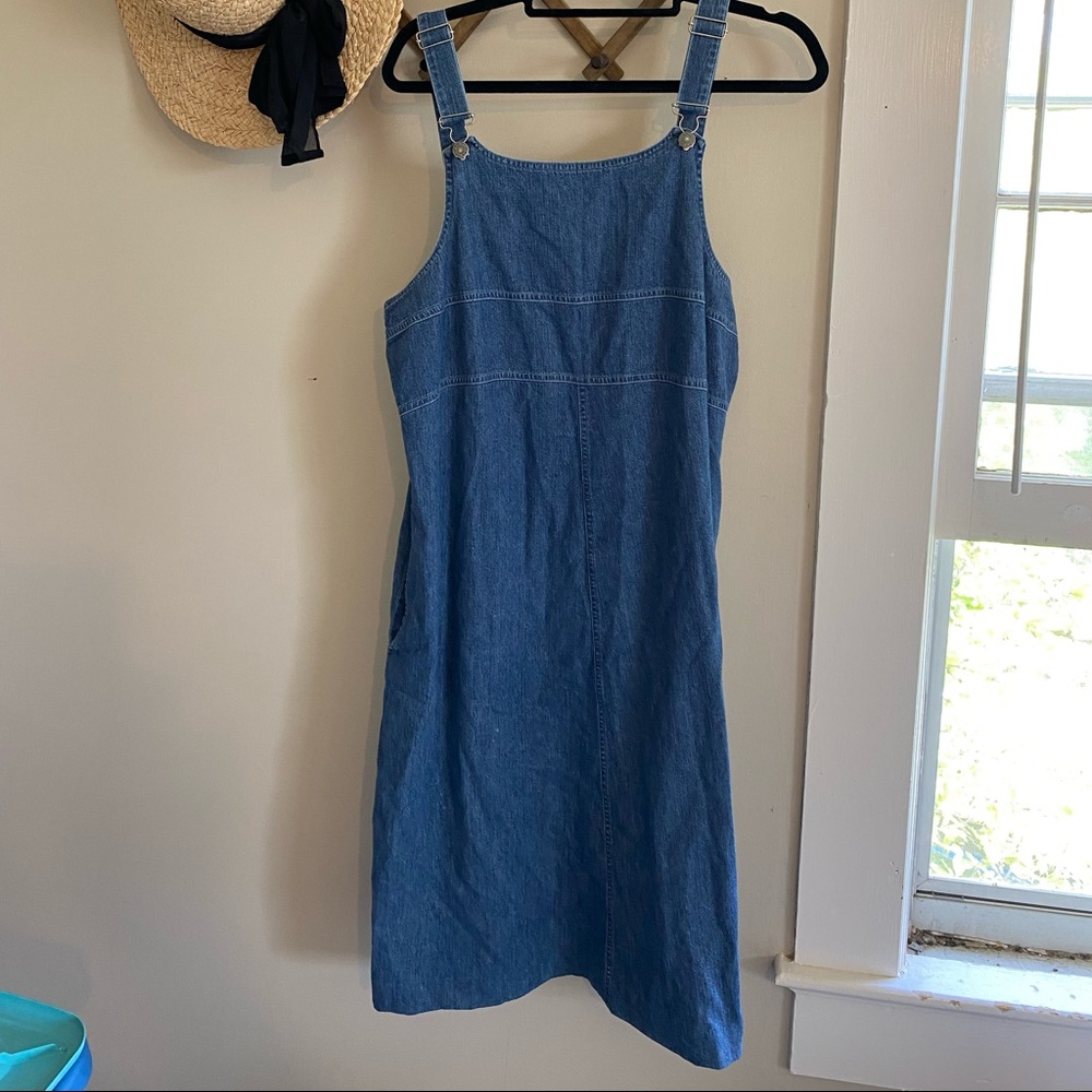 Ll bean womans size 16 Petite jumper dress with pockets